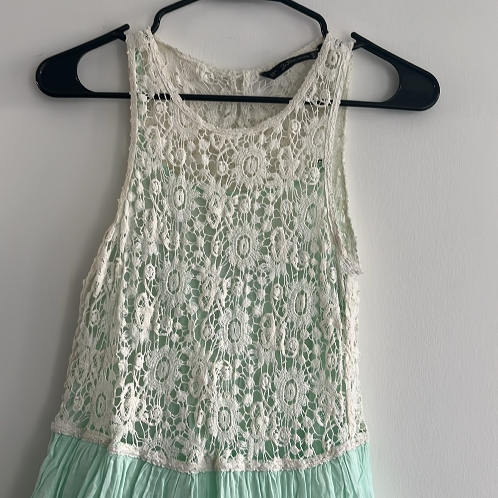 Zara cotton summer dress with crochet detailing size small - Picture 2 of 8